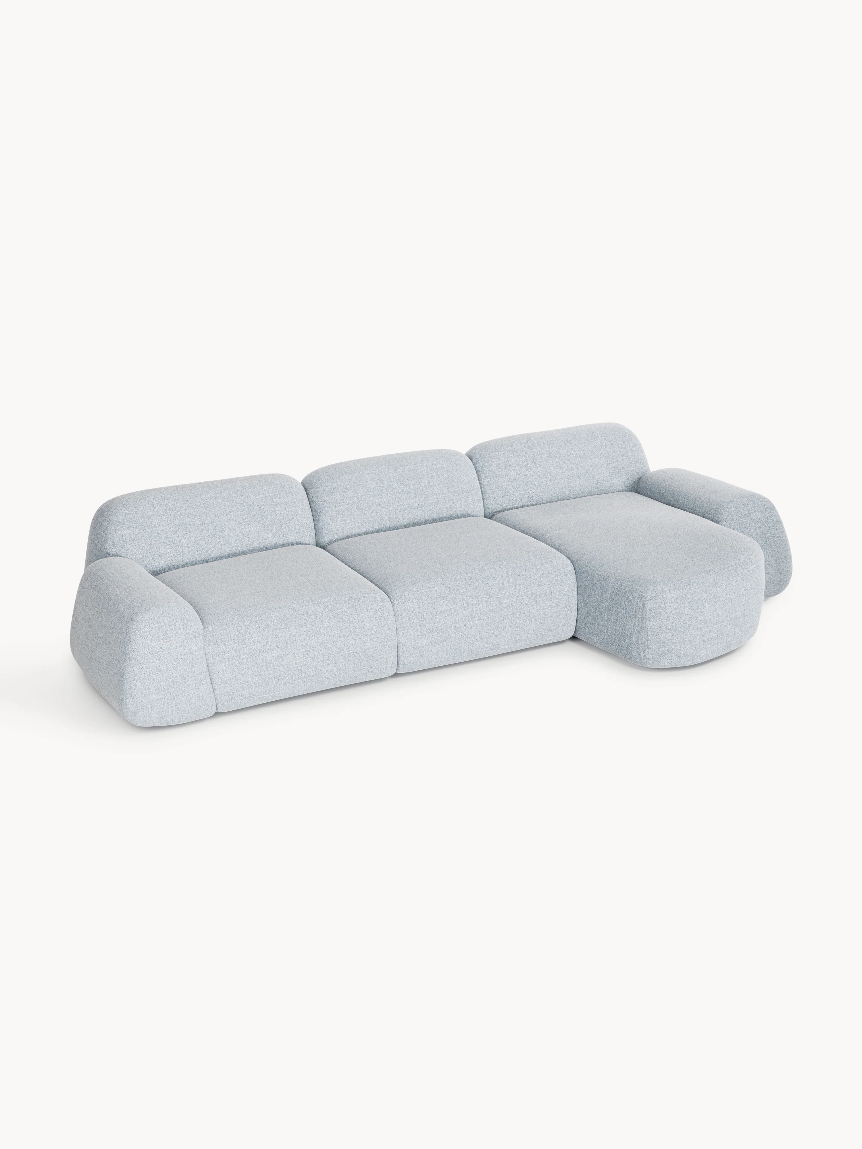 Modulaire bouclé hoekbank Wolke (4-zits)