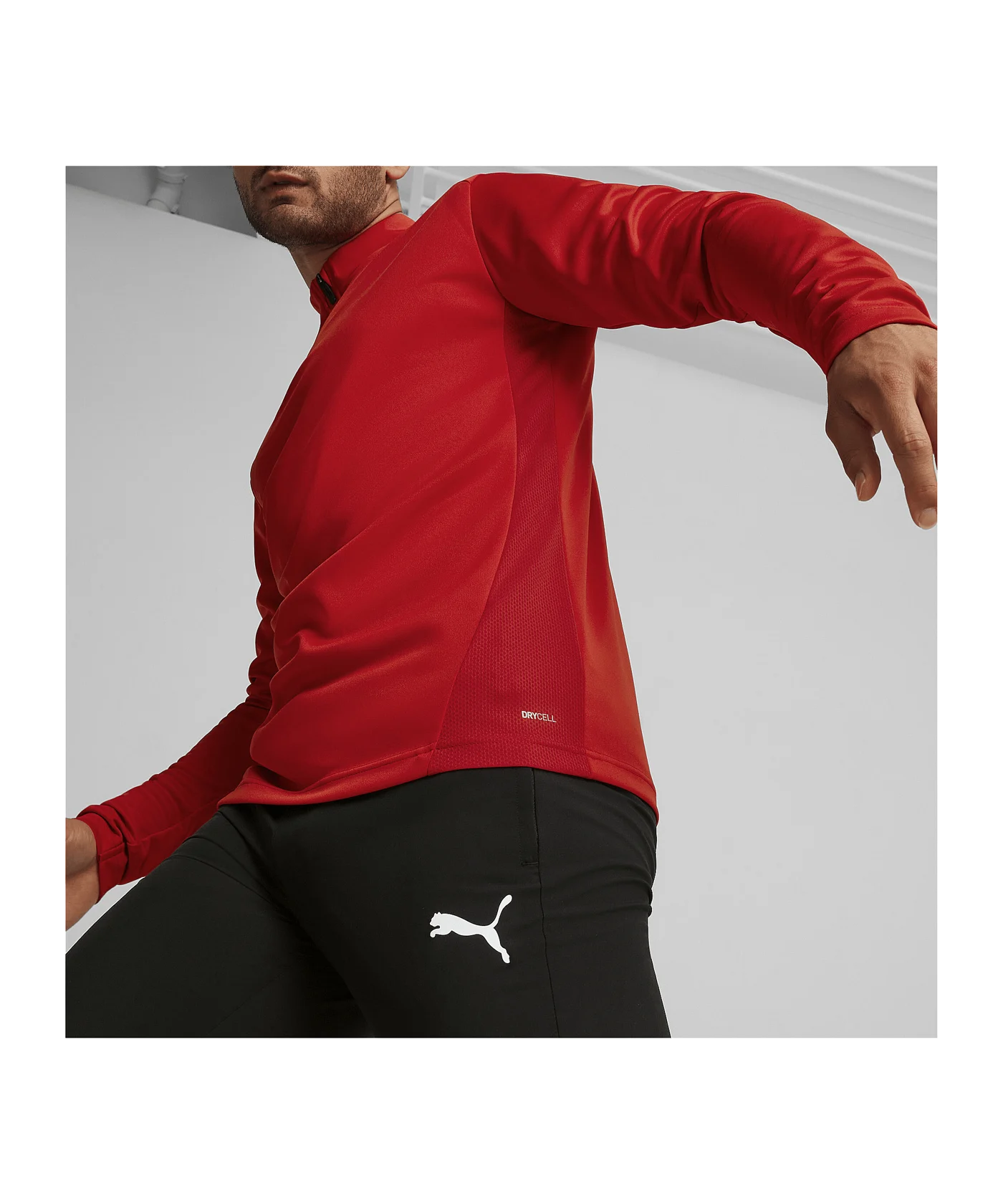 PUMA teamGOAL Training 1/4 Zip Sweatshirt Rot F01