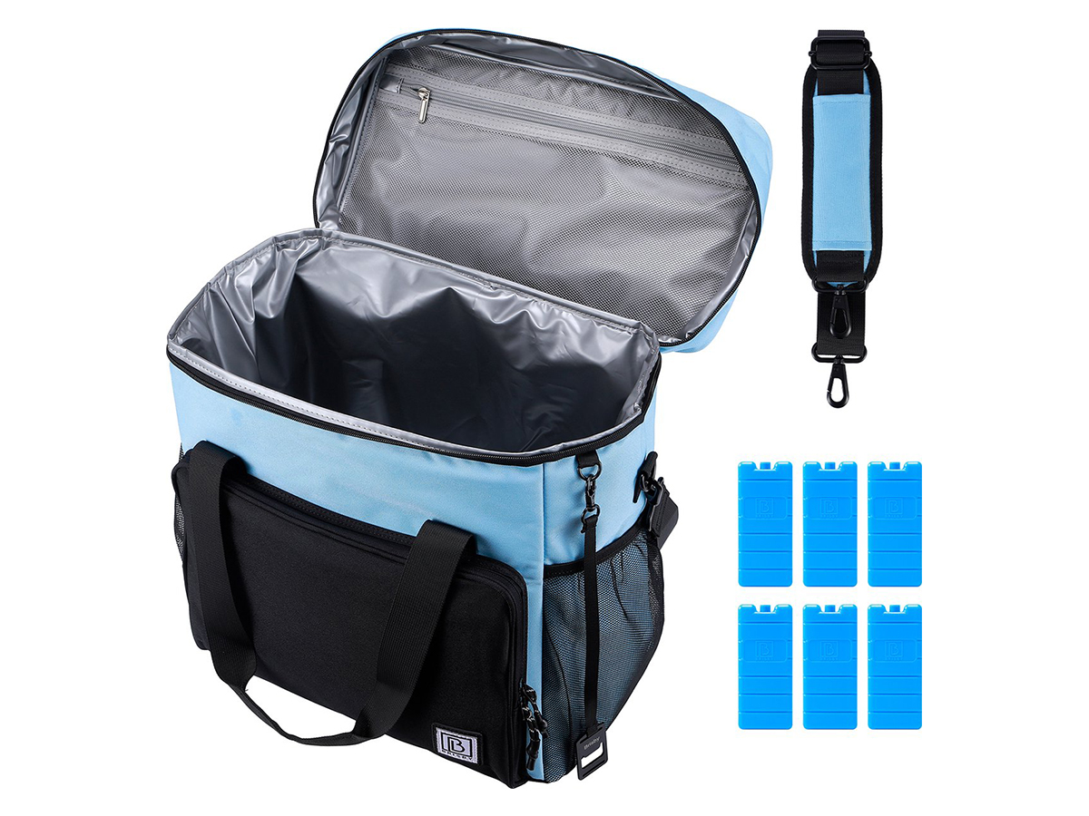 Brisby 4-laags geïsoleerde 40 liter koeltas - Blue