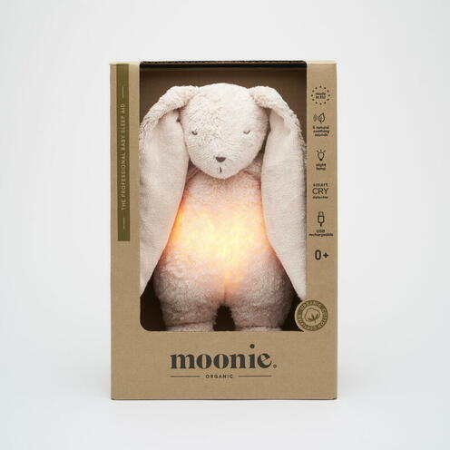 Moonie - lapin nature bio avec sons & lumières - Rose blush - MOONIE