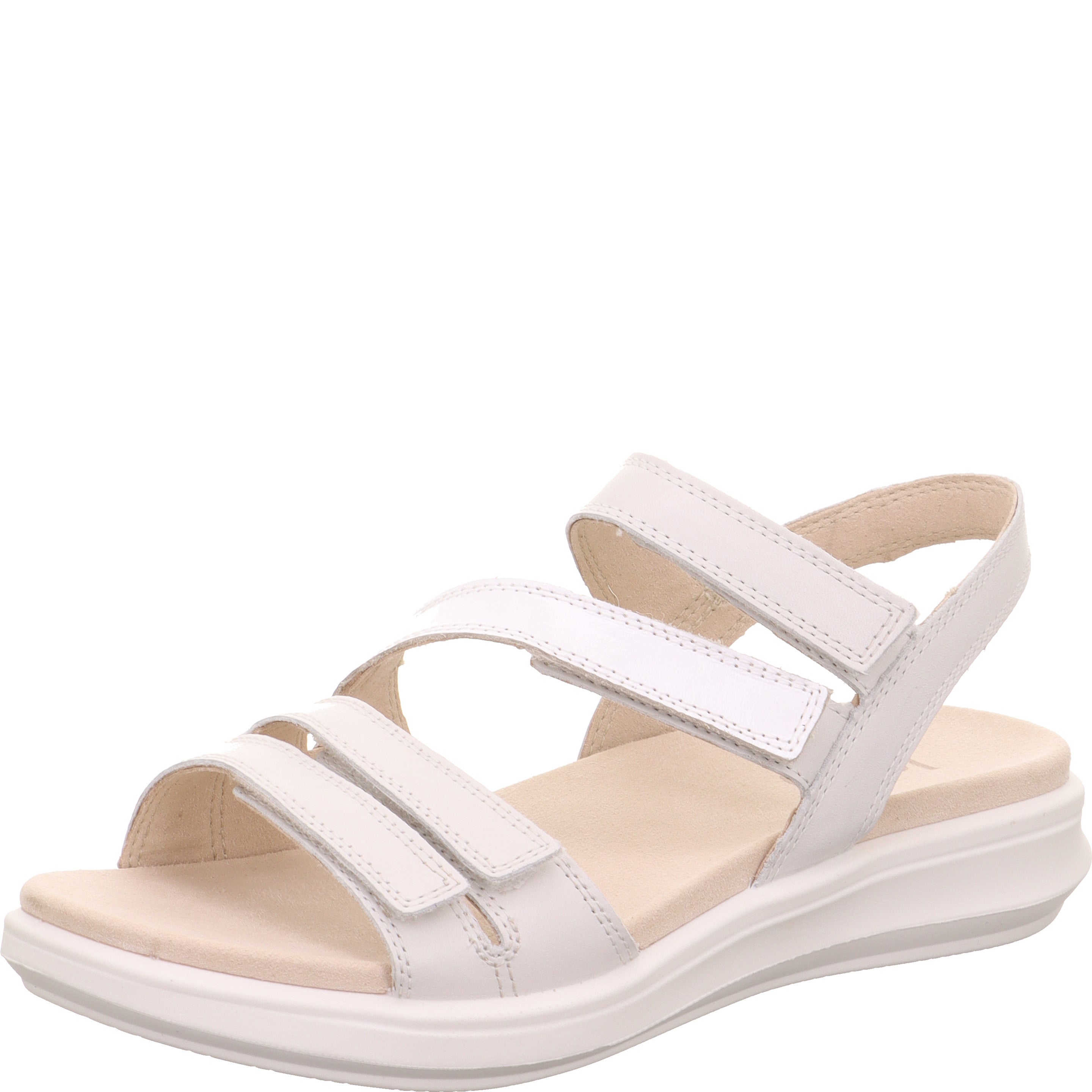 legero ELLA Damen  Sandale mit Klettverschluss - Farbe: Offwhite - Größe: 36