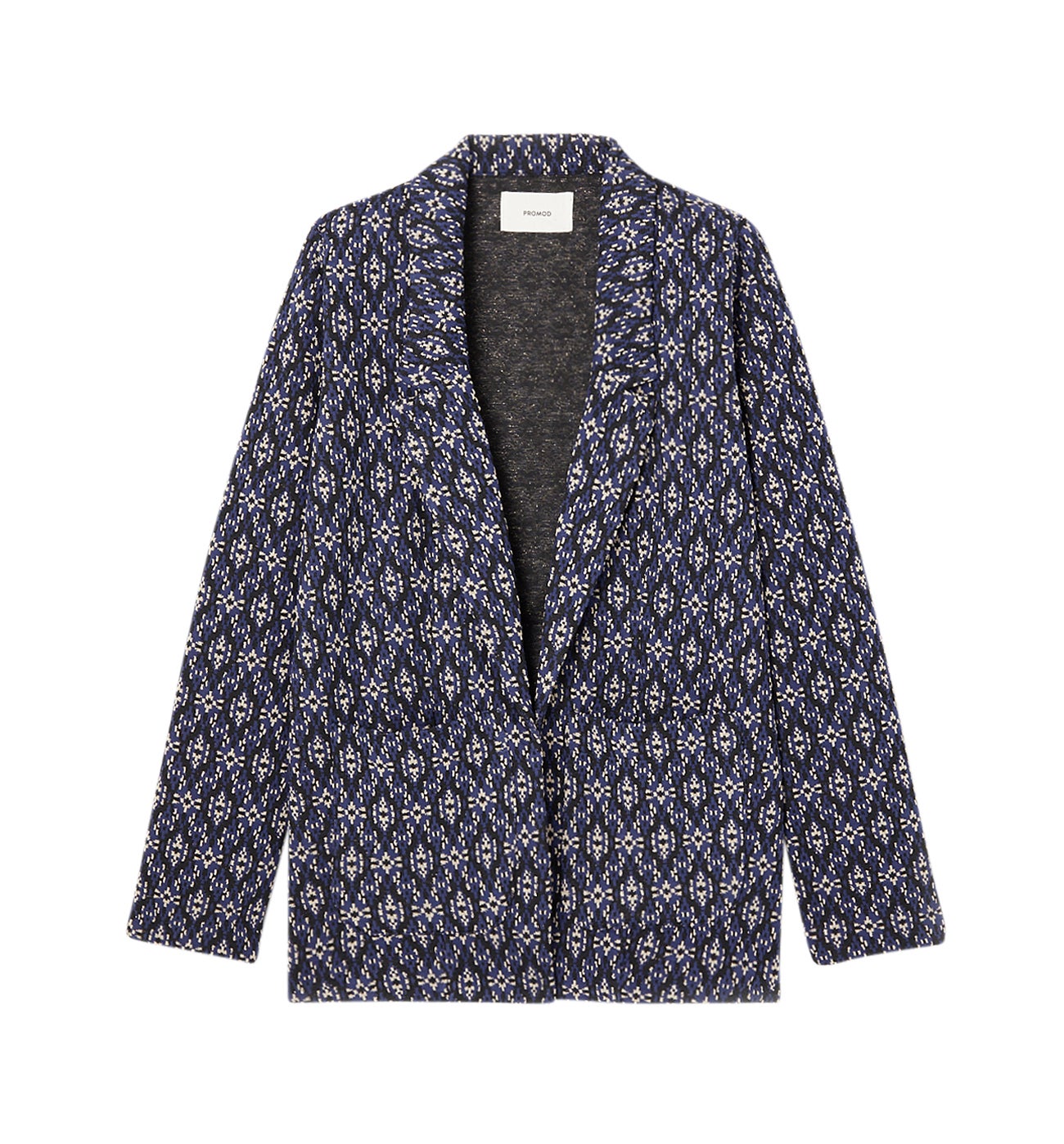 Veste en jersey pailleté Femme - Imprimé marine