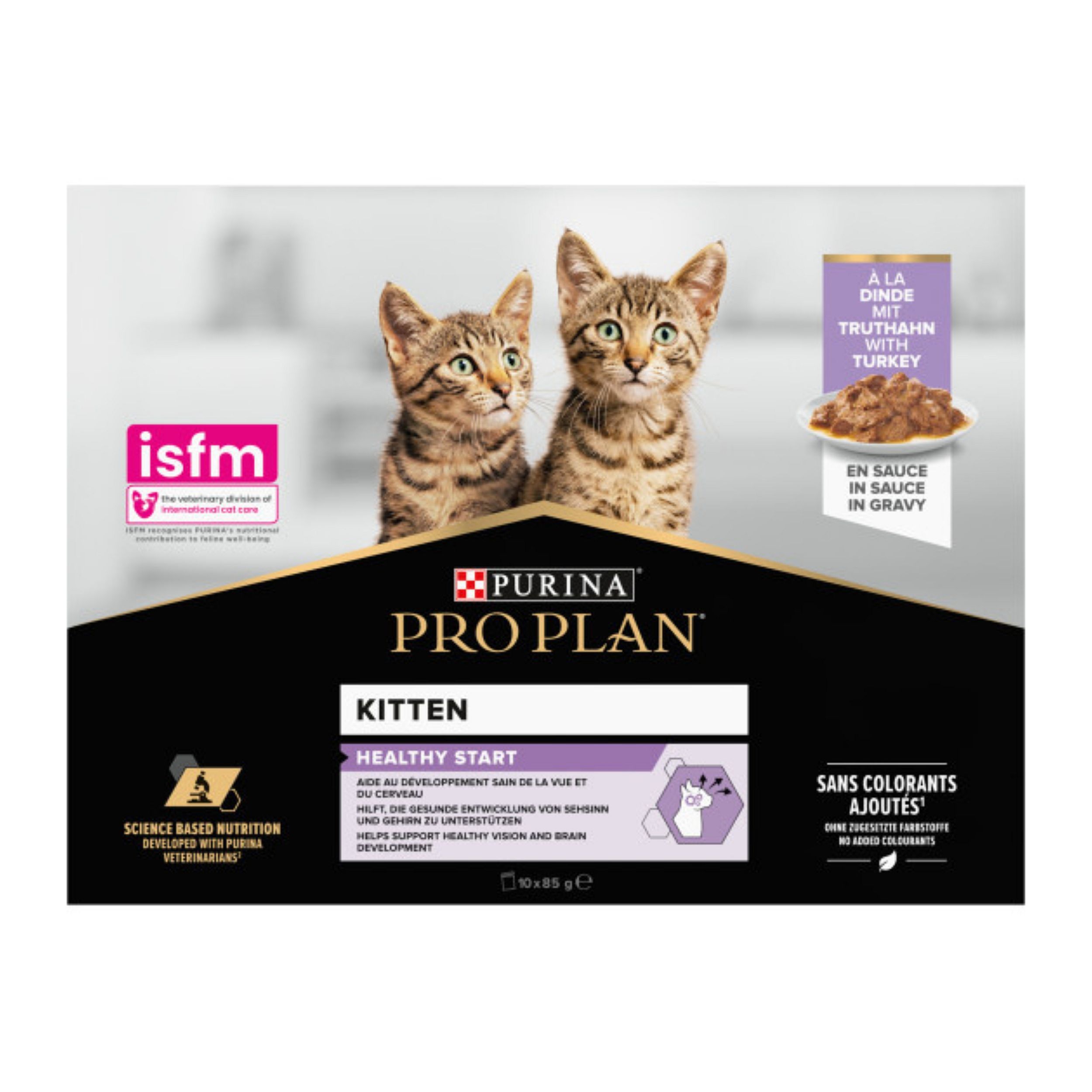 Purina Pro Plan Healthy Start Kitten | 10 x 85 gram maaltijdzakjes kalkoen | 15800.2