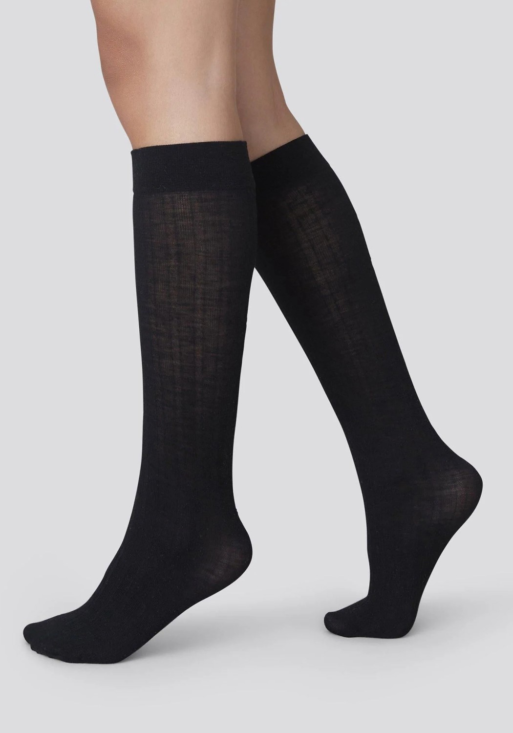 Swedish Stockings Kniestrümpfe Freja Knee-High Black