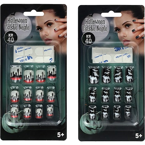 Halloween negle - flere varianter - assorteret