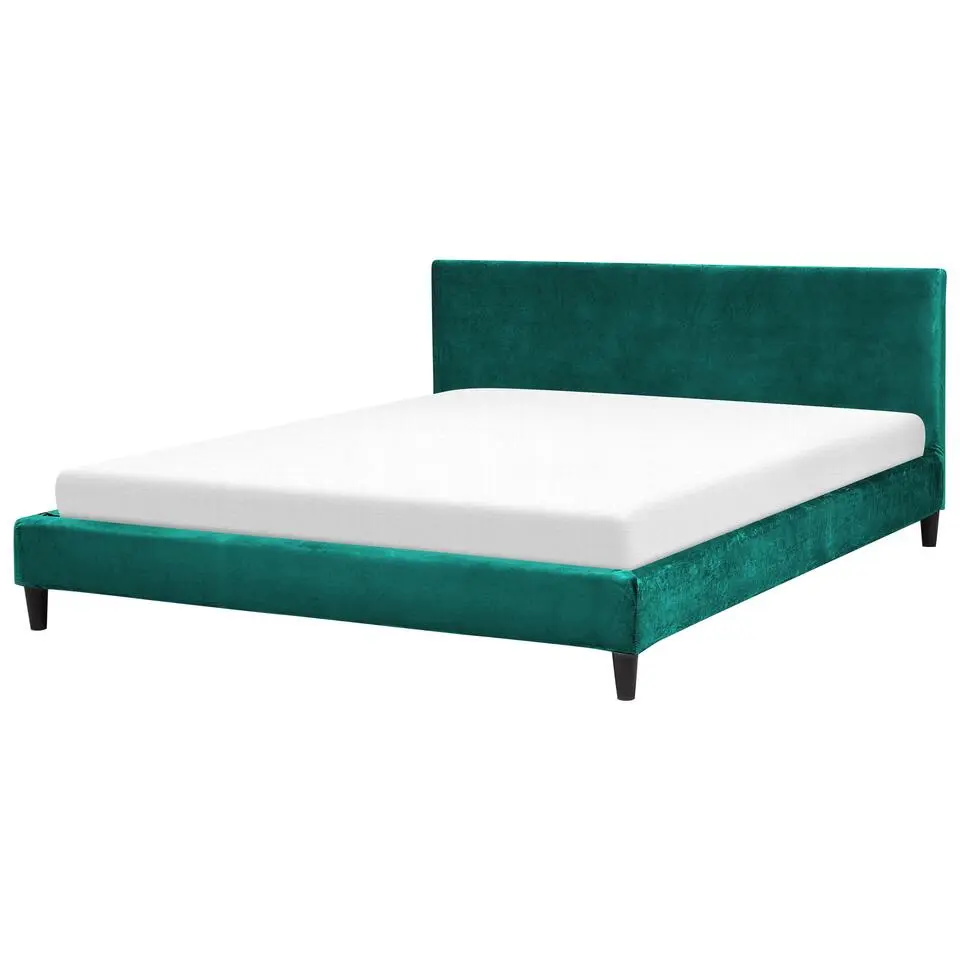 FITOU - Tweepersoonsbed - Groen - 180 x 200 cm - Fluweel