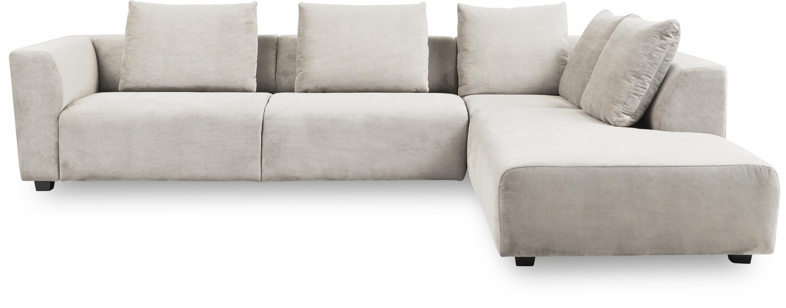 Solaro højrevendt hjørnesofa med pufafslutning