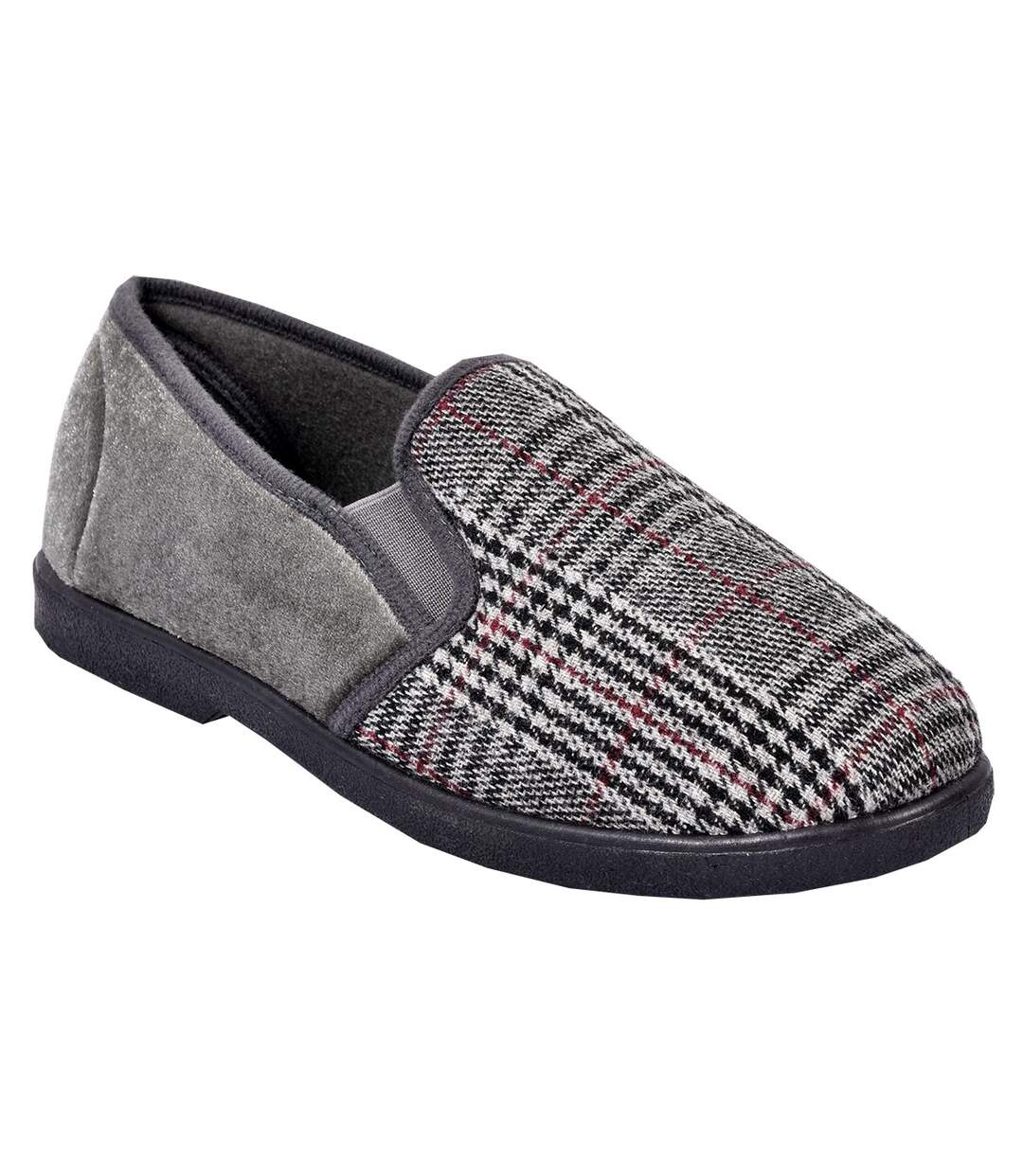 CHARENTAISE Homme Pantoufle PREMIUM H8XE01 GRIS