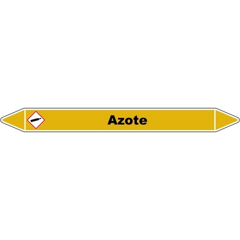 Marqueur de Tuyauterie - Azote - NFX 08-105 - Vinyle Laminé