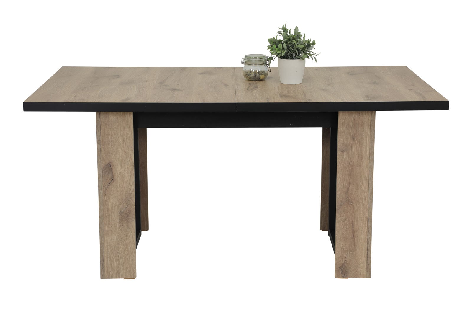 Tisch Anni Viking Oak-Dekor/schwarz160(320) x 90 cm