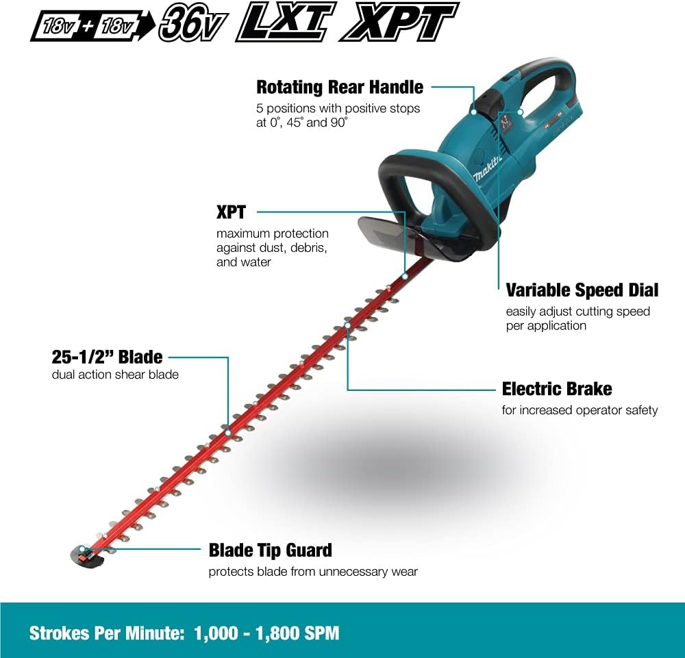 Makita Akku-Heckenschere (2 x 18 V, 65 cm, ohne Akku, ohne Ladegerät) DUH651Z
