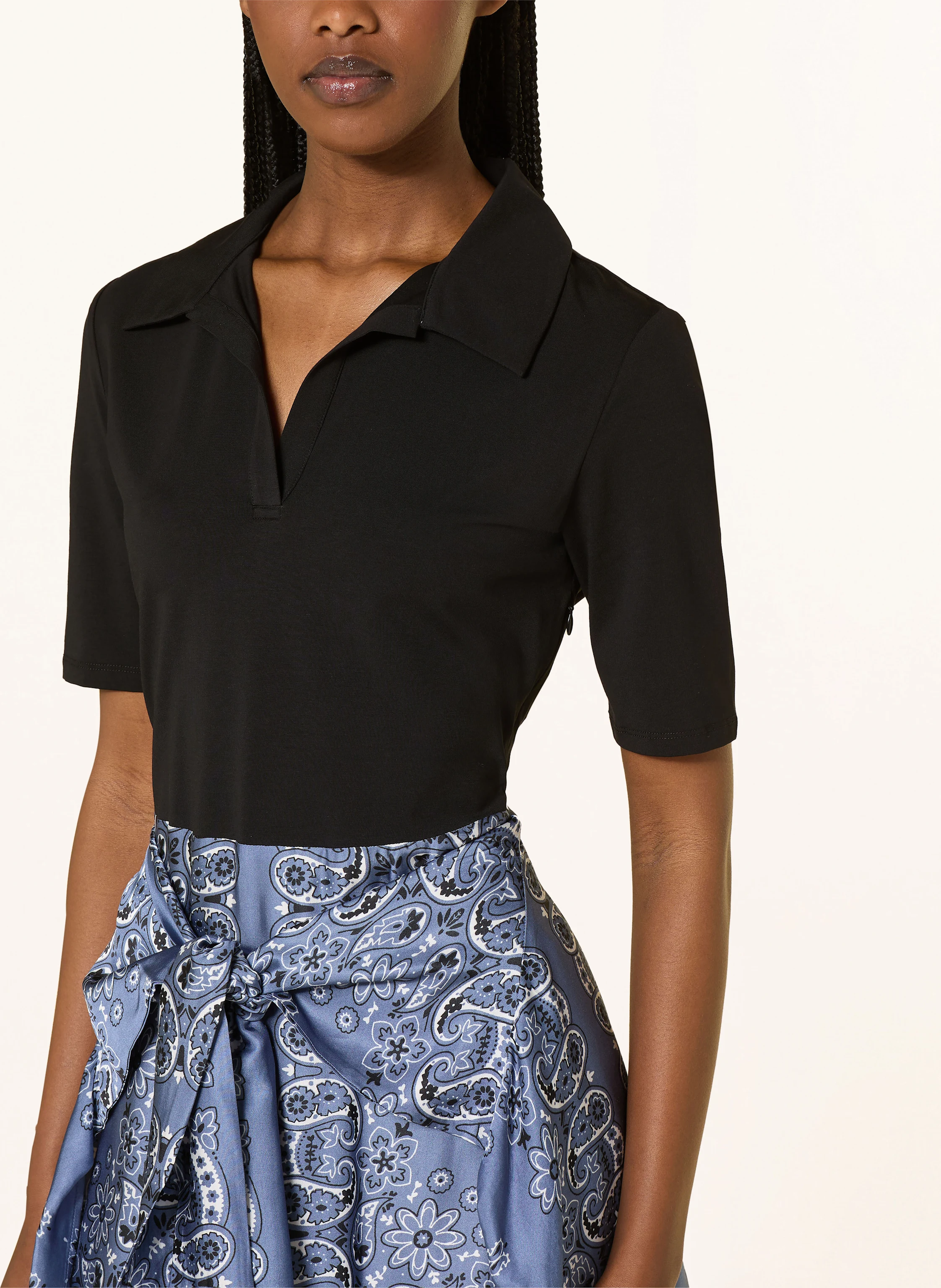 maje Kleid im Materialmix