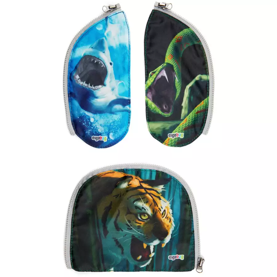 Ergobag Zubehör Pack  Cubo light Zippies - Zip-Set 3tlg. Gefährliche Tiere