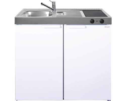 Stengel Keukens Minikeuken met apparatuur Kitchenline 100 cm wit hoogglans voorgemonteerde variant links 1110000004100