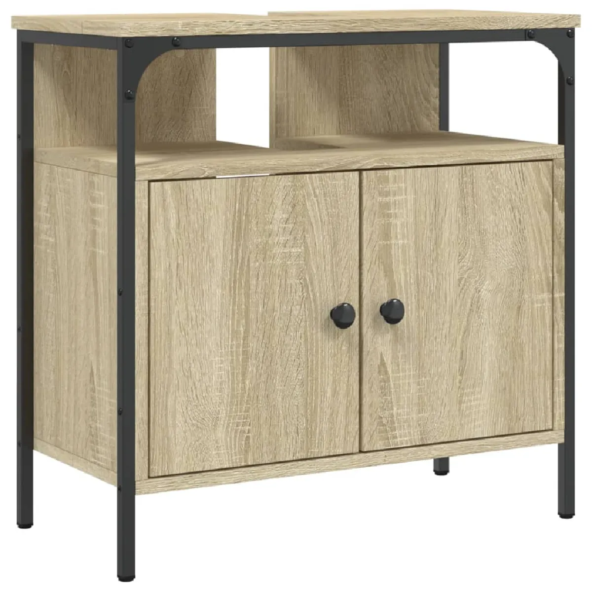 vidaXL Armoire lavabo - Chêne sonoma