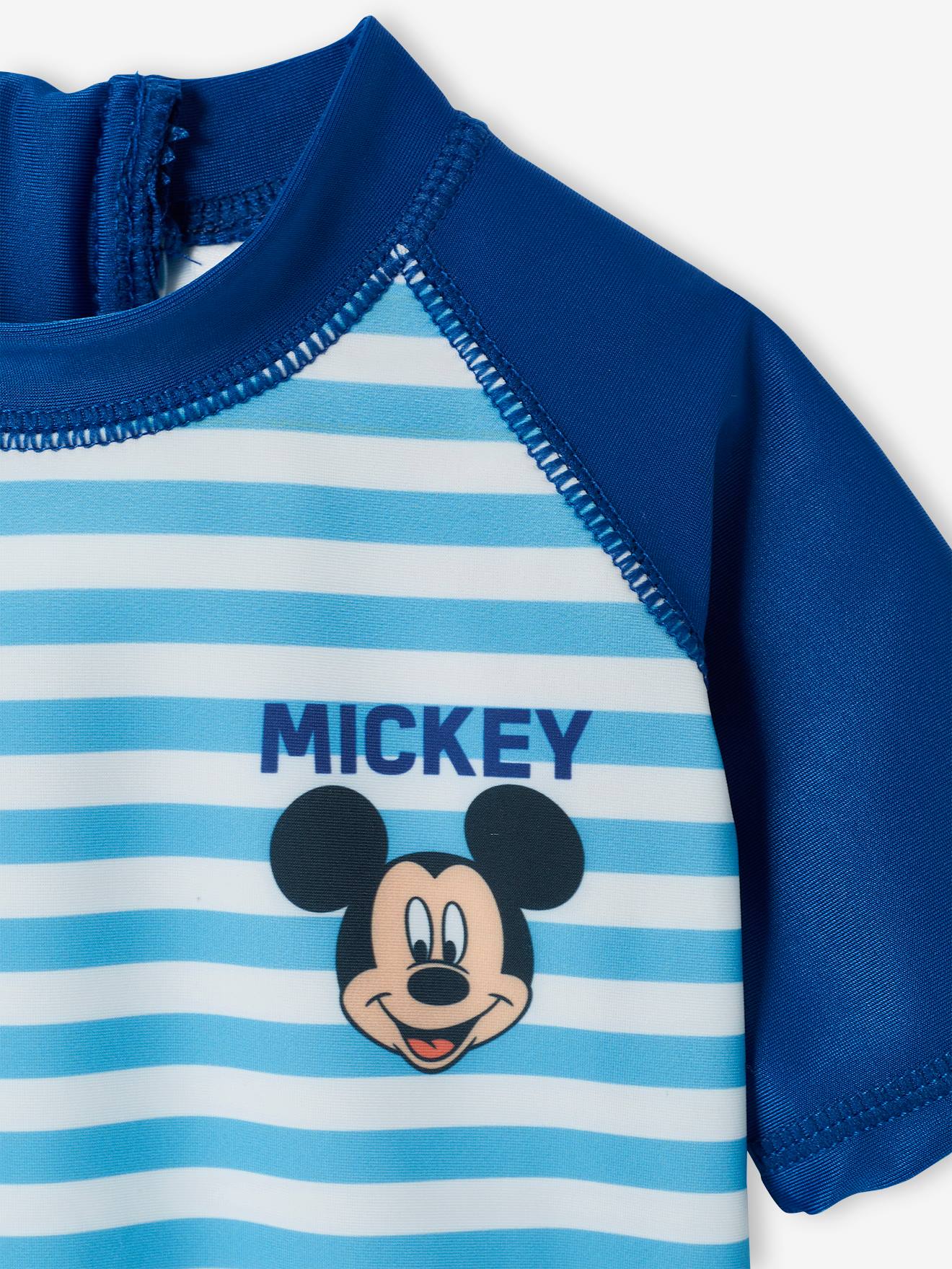 Conjunto de natação infantil DS® Mickey Mouse de duas peças com proteção UV, azul oceano.