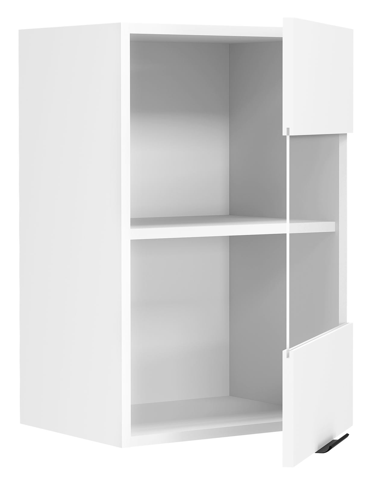 Hängeschrank FASOLA - weiß - mit Glaseinsatz - 40 cm
