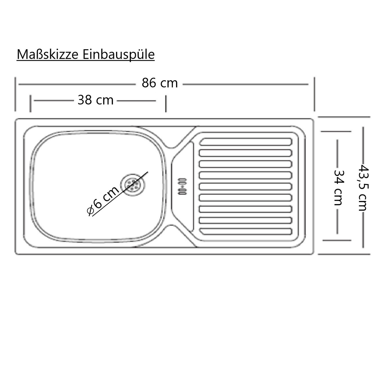 Küchenblock TURIN - matt grau - Wotan Eiche - 240 cm