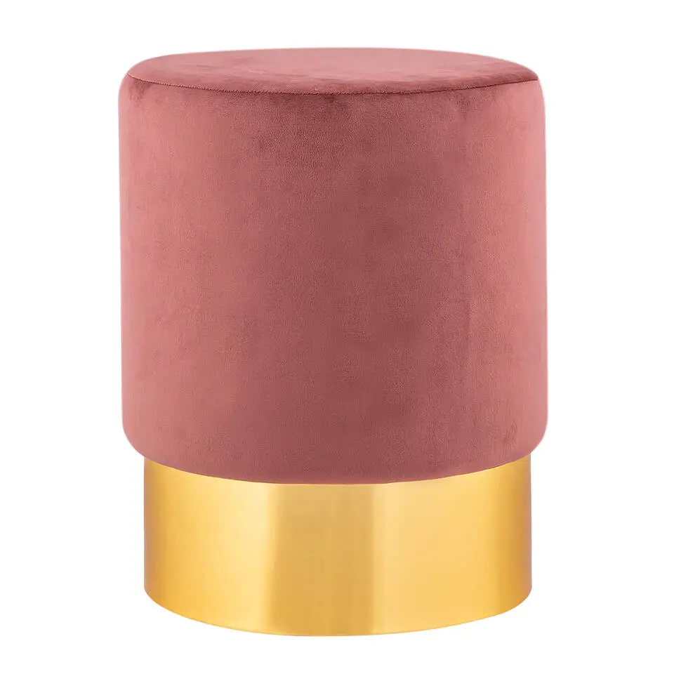 Parya Home -Fluwelen poef Ø32 H 42 cm Zitpoef