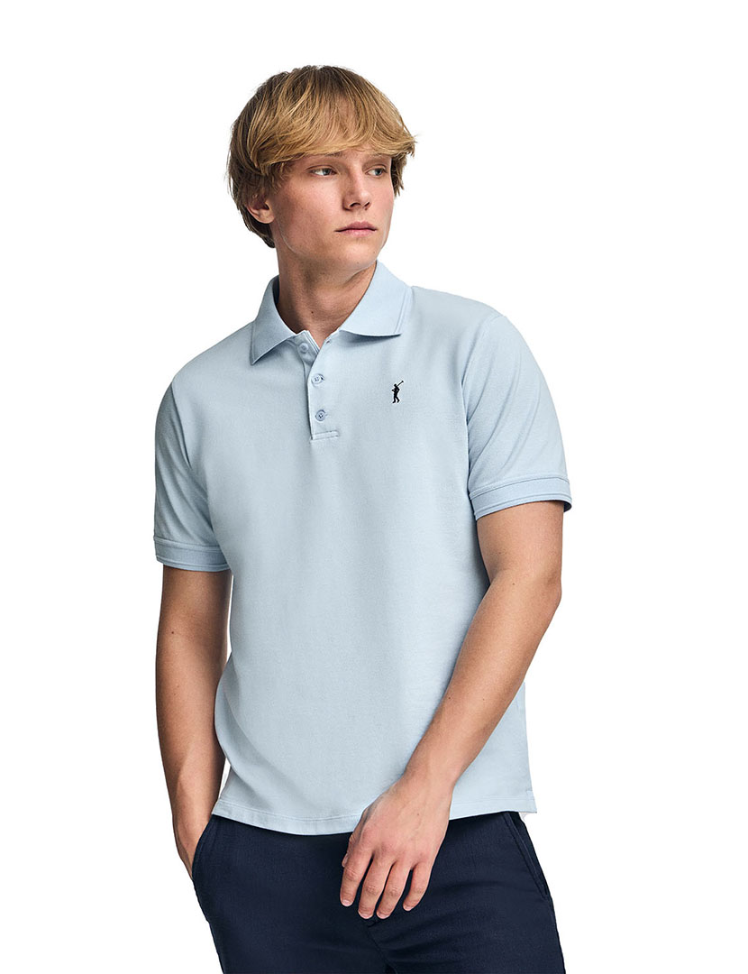 Rigby Go Ss Vn Light Blue Polo