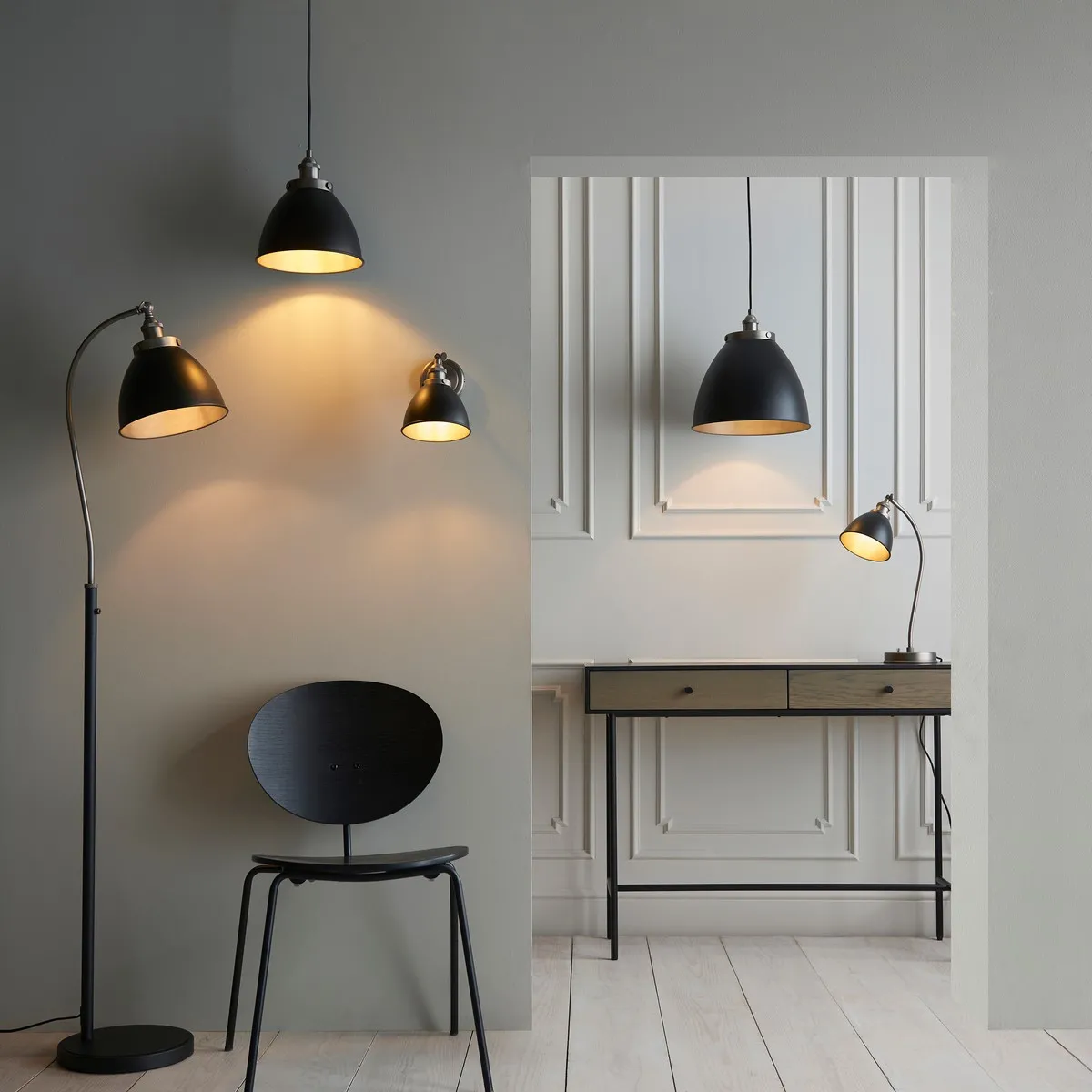 Endon Lampadaire Task - Noir Mat