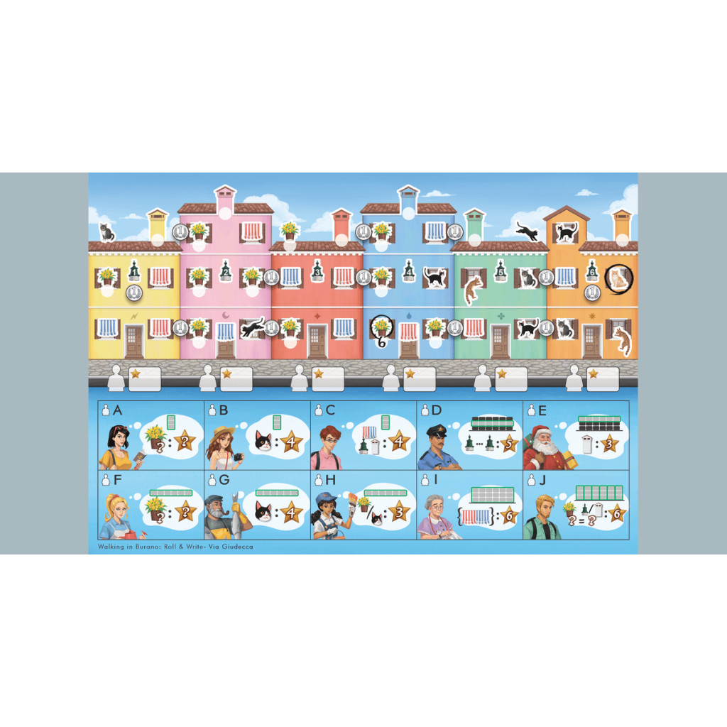 Walking in Burano - Roll and Write