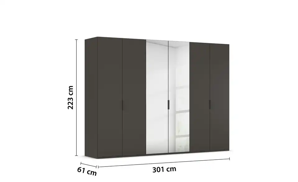 Drehtürenschrank Fifty 301 cm 6 Stück