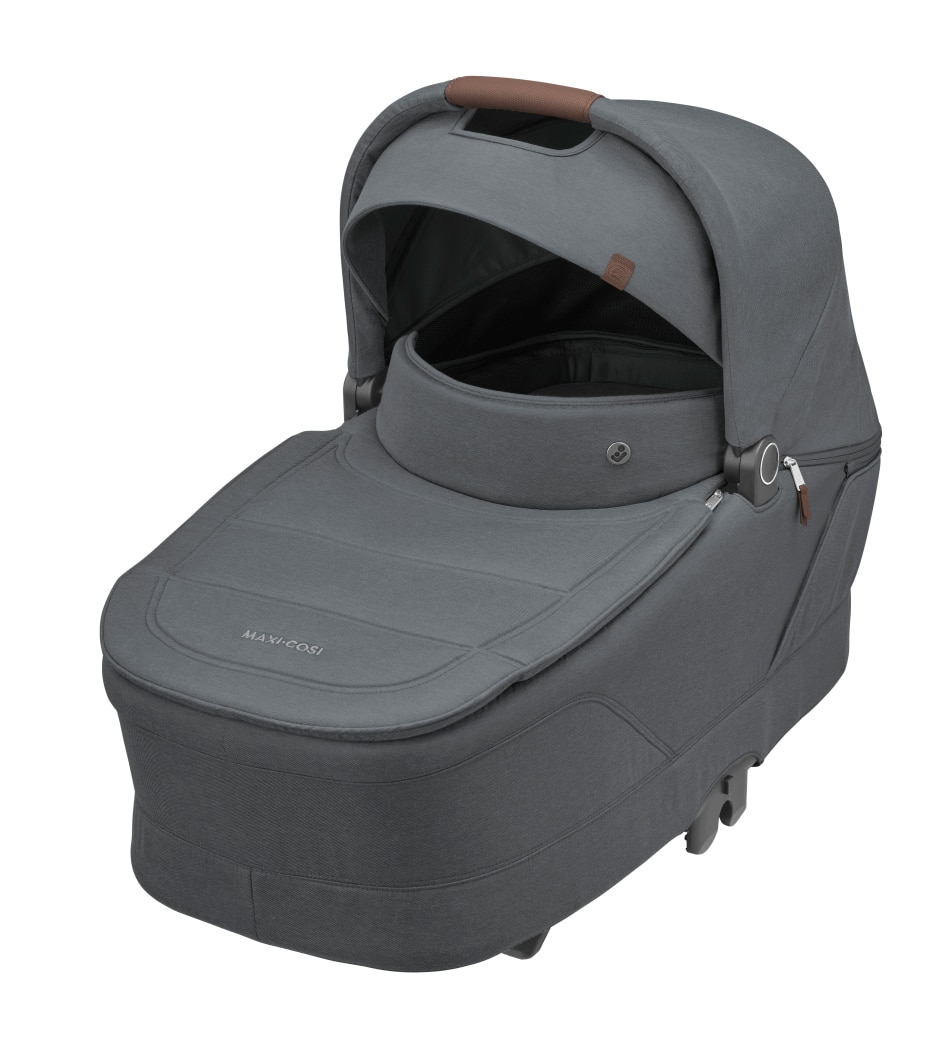 Sense 0 - 6 M   0 - 9 kg    Geräumig und bequem |    Atmungsaktive Matratze aus Memoryschaum |    Optimale Luftzirkulation |    SoothingSlope |