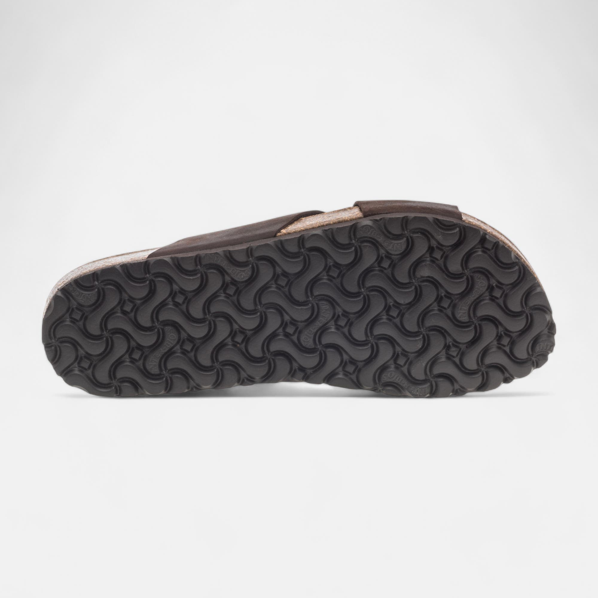 Mules semelle liège Homme en cuir marron
