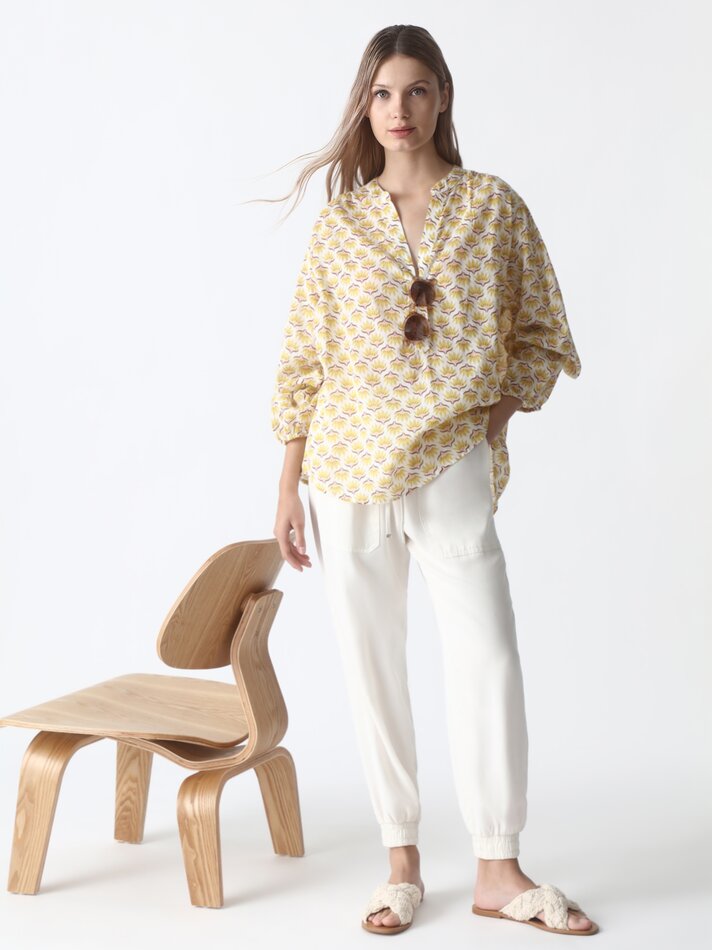 Camisa com colarinho Baker - Amarela