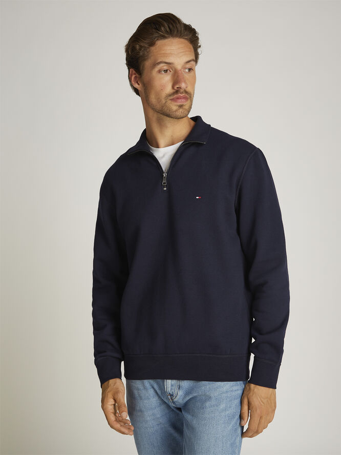 Tommy Hilfiger ESSENTIAL FLEECE 1/4 ZIP Desert sky