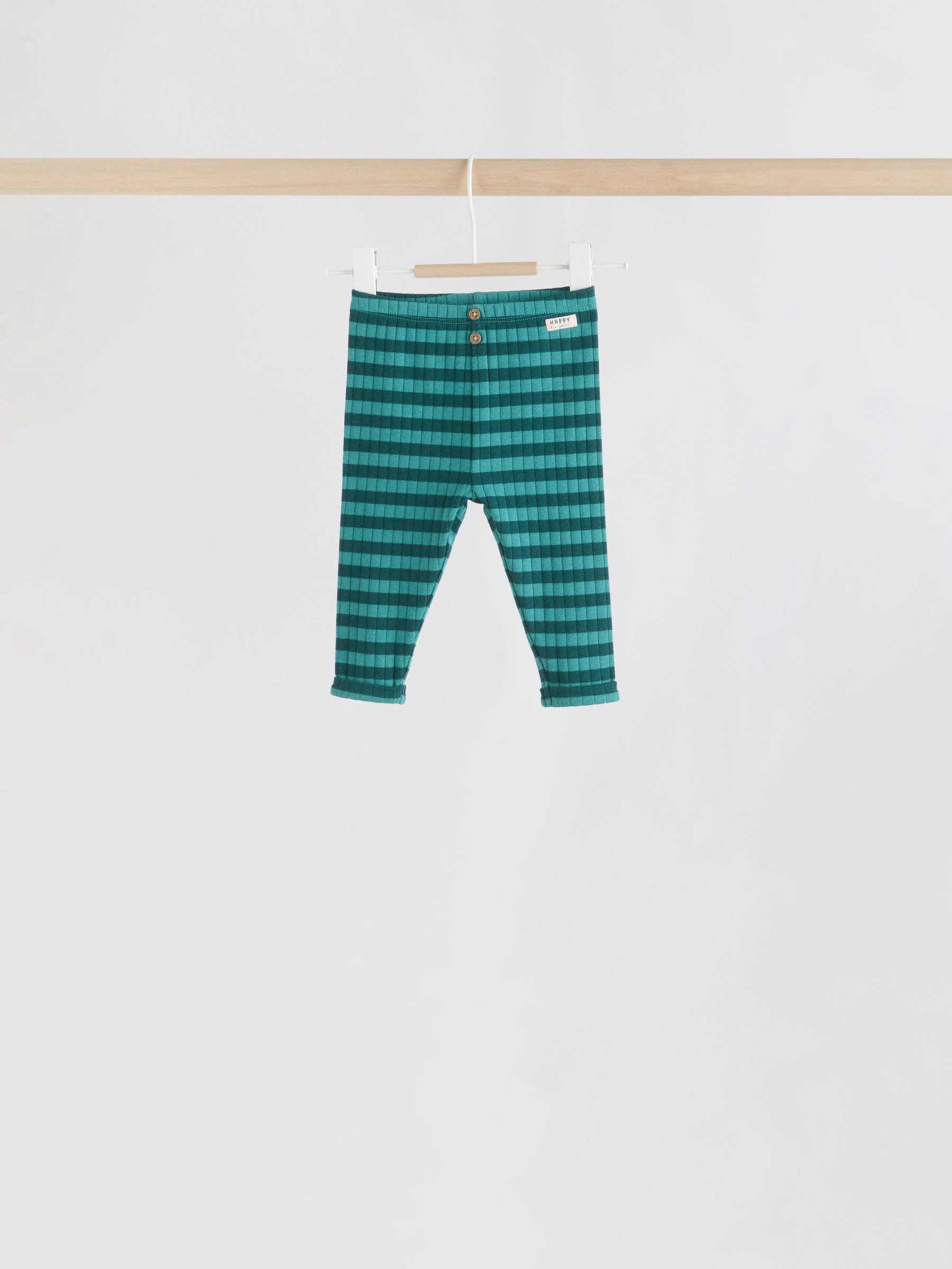 Groen/bruine slogan - Tops en Leggings 6 -delige babyset (0mnd-3jr)