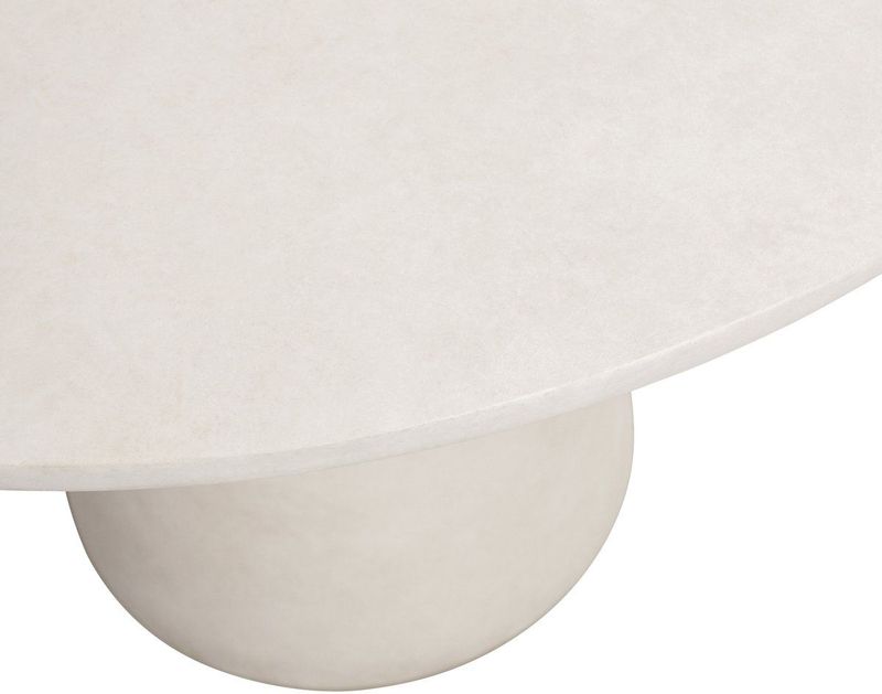 WOOOD Damon Ronde Eettafel - Fiber Clay - Wit - 76x100x10