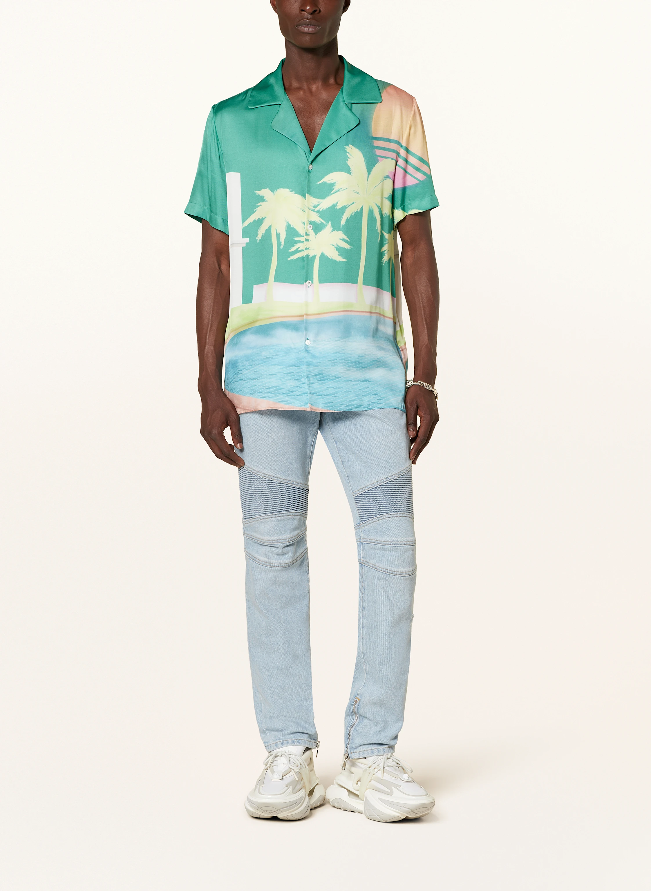 BALMAIN Resorthemd Comfort Fit aus Satin