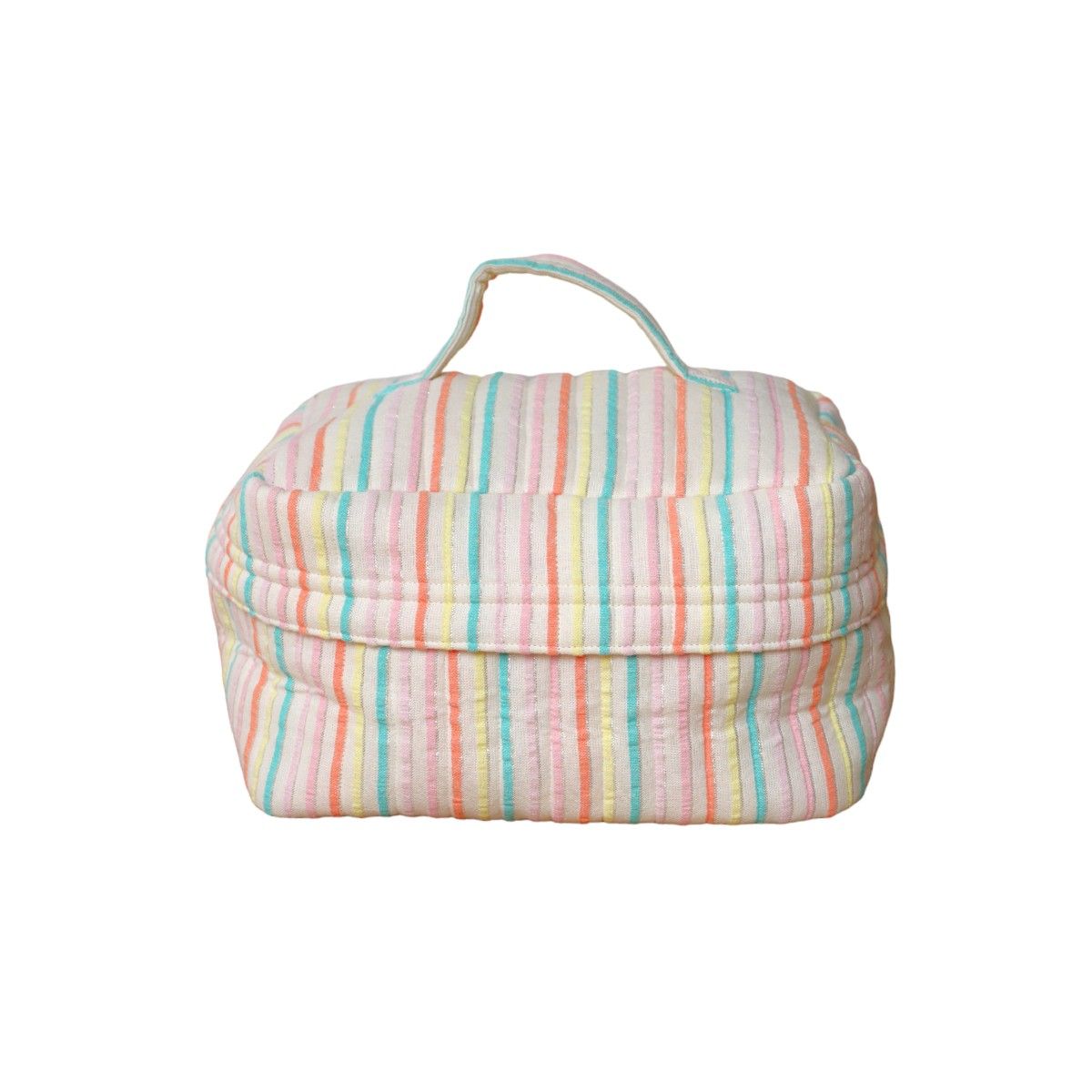 Trousse de toilette vanity rayé multicolore - Miaou Jolie saison