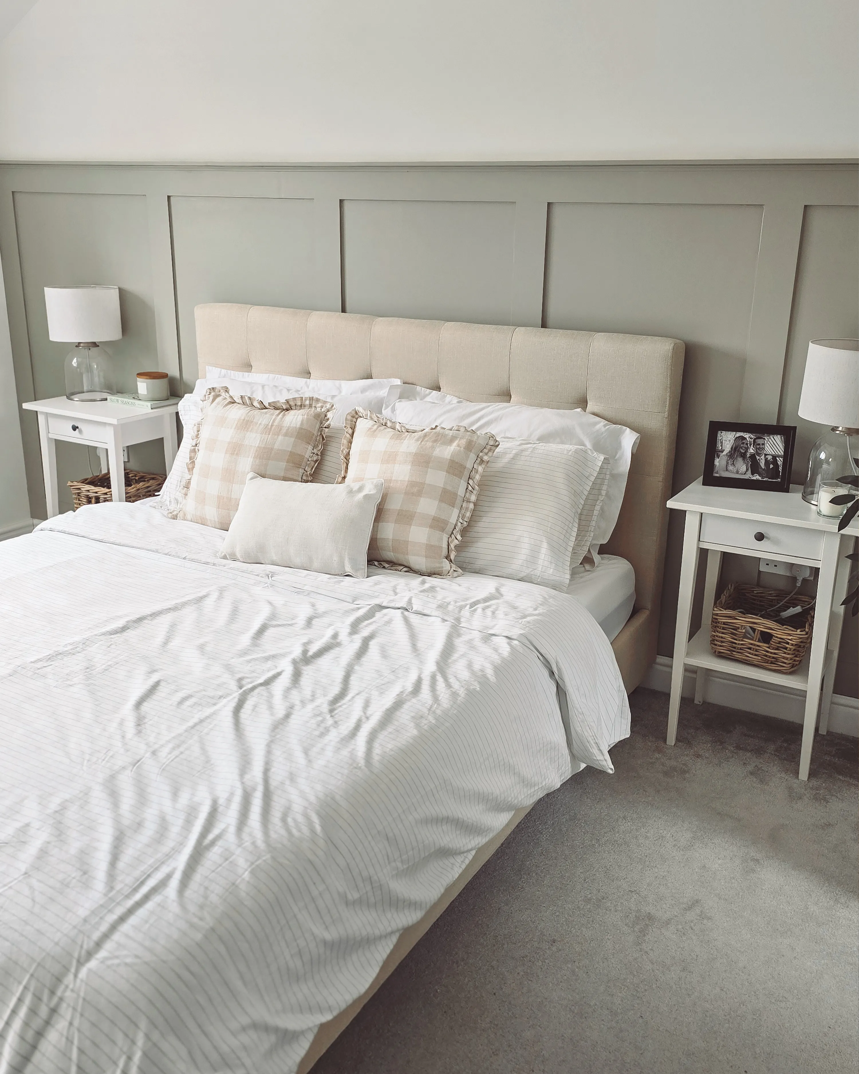 Bed Stof LA ROCHELLE 180 x 200 cm Beige
