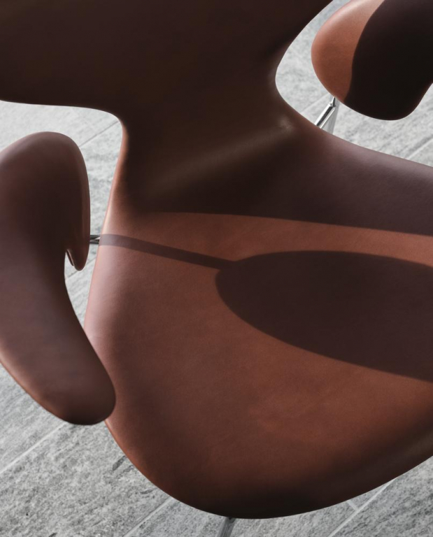 Fritz Hansen Lily gestoffeerde stoel met armleuning Grace black