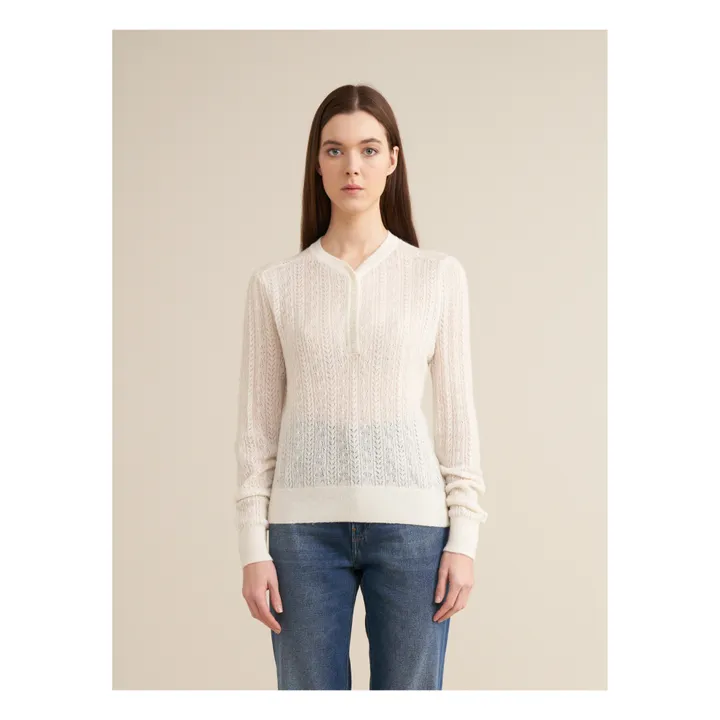Bellerose Pull Rybba Laine Mérinos Extra Fine - Collection Femme | Ecru