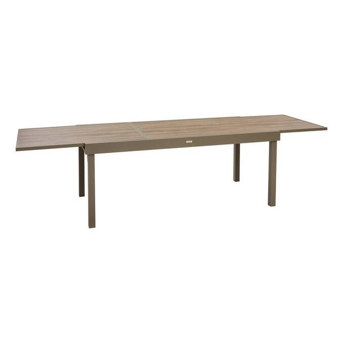 Table de jardin extensible rectangulaire PIAZZA Truffe / Café