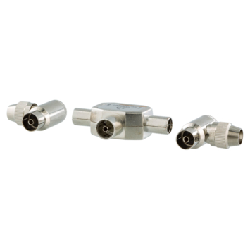 Q-Link coax splitter tv 2 male/female haaks