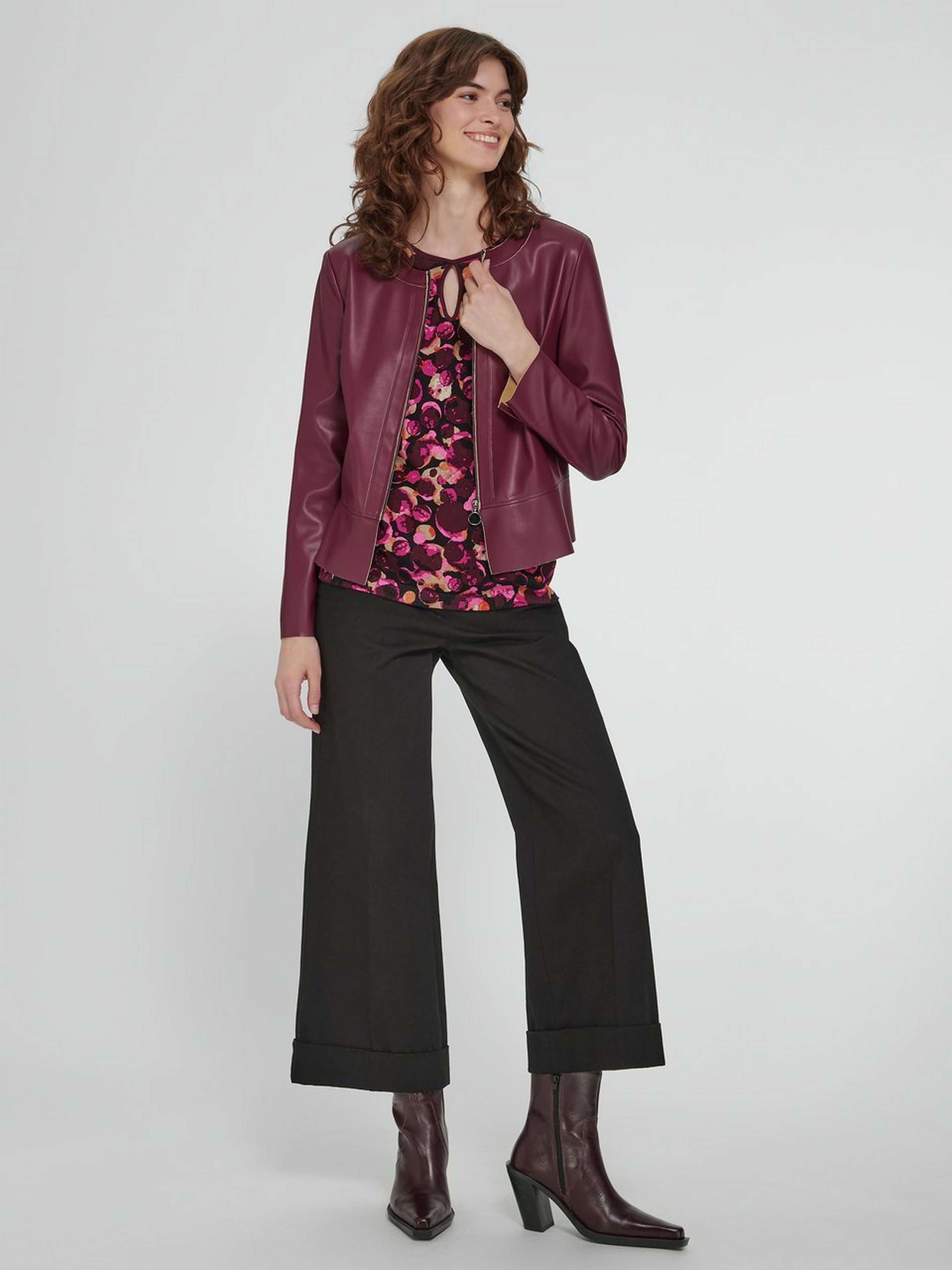 Rundhals-Pullover mit 3/4-Arm