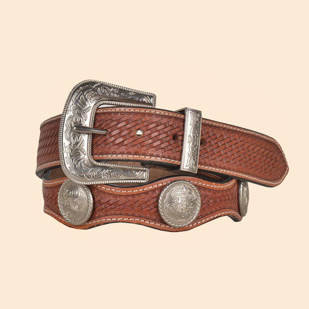 Myra Bag Rustic Woods Hand-Tooled Leather Belt