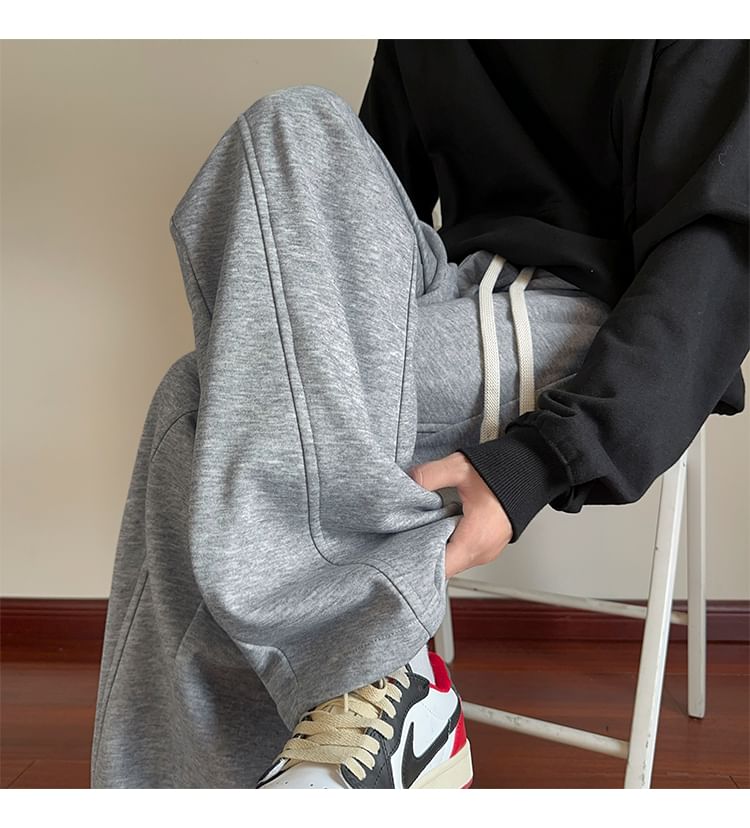 Diphon - Joggingbroek met trekkoord in de taille, effen paneel en rechte pijpen