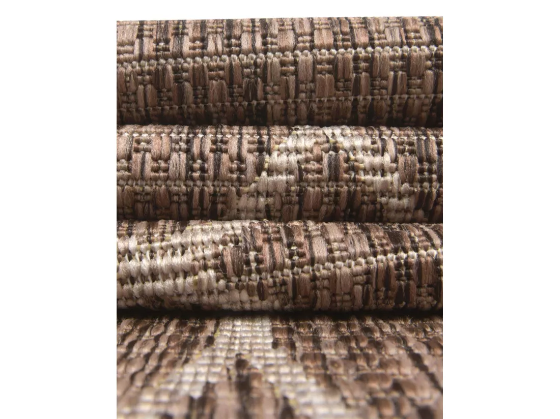 Tapis d'Extérieur - 122x122 - Marron - Tulum Geometrical