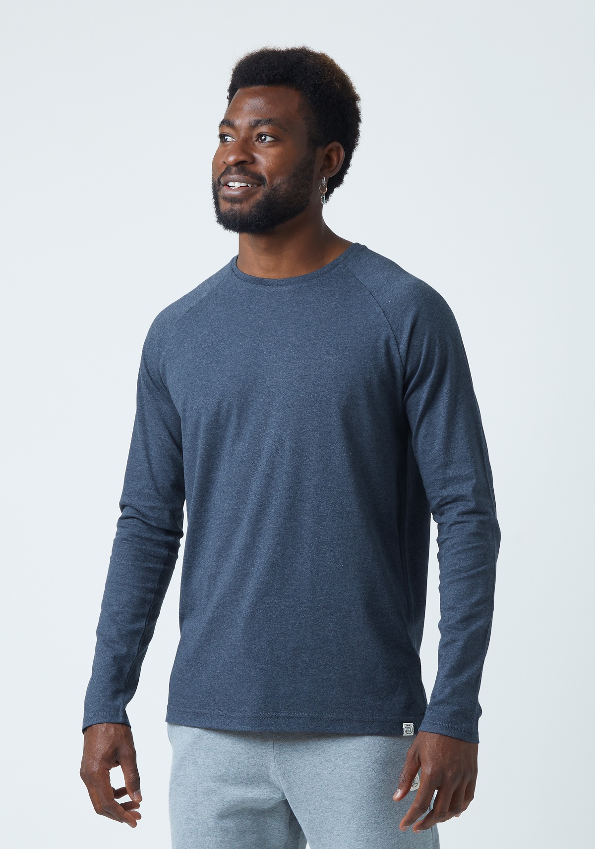 WE ARE ZRCL Herren-Longsleeve Basic Blue Stone