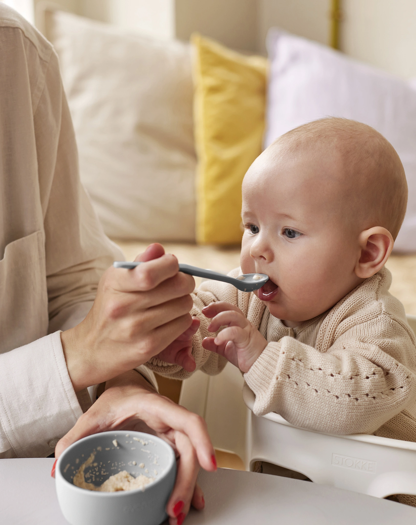 Silikon-Schälchen EVERYDAY BABY - EAT & LEARN 2er Set in grau