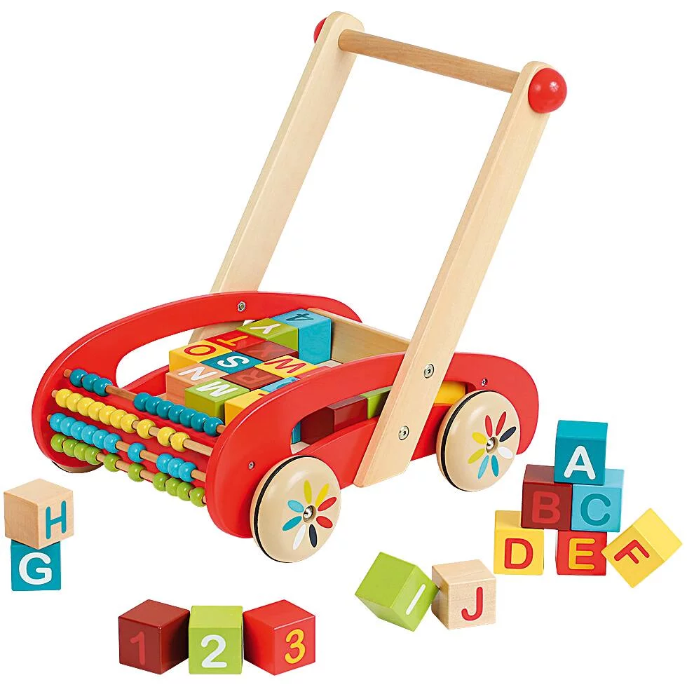 CHARIOT ABC BUGGY TATOO 30 CUBES - EN BOIS