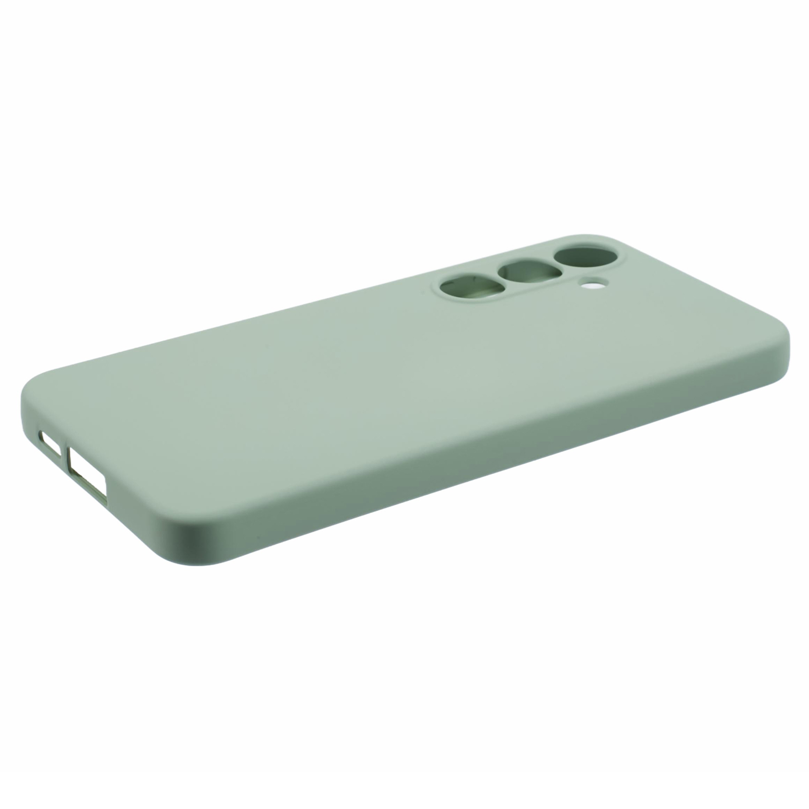 Samsung Galaxy S24 FE Gummi Case Hülle mit Kameraschutz - Grün (Matt)