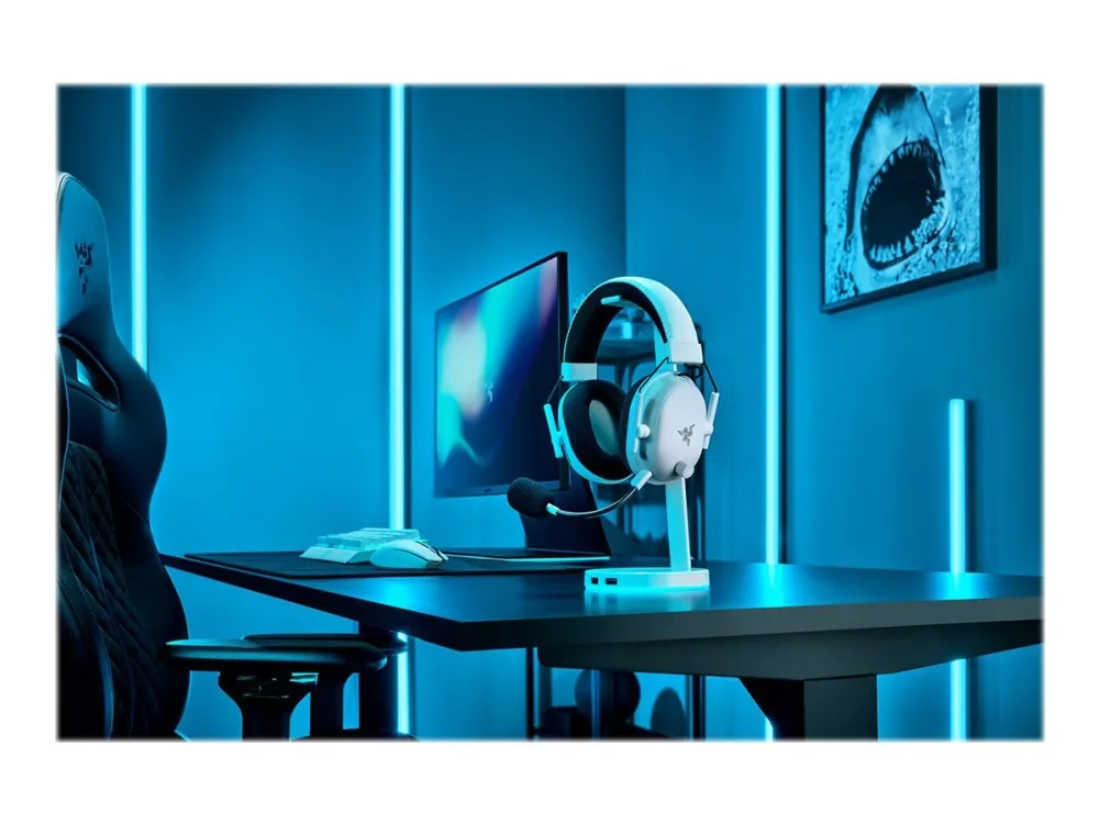 [OUTLET] - Razer BlackShark V2 PRO - 2023 Edition - headset - fuld størrelse - Bluetooth/2,4 GHz radiofrekvens - trådløs - støjisolerende - hvid