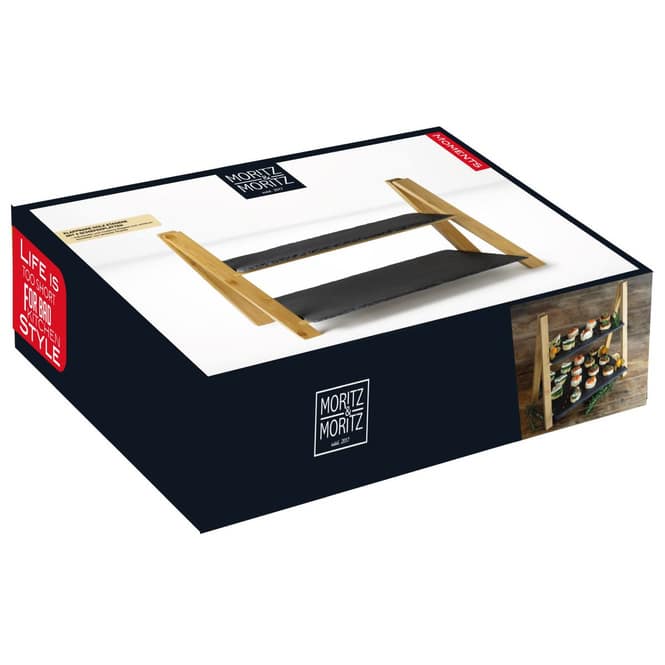 Etagere - mit 2 Schieferplatten